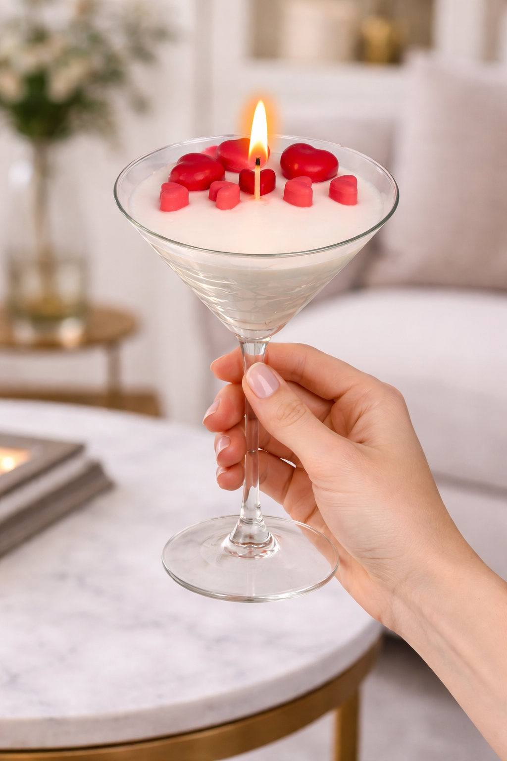 Sweetheart Martini Candle
