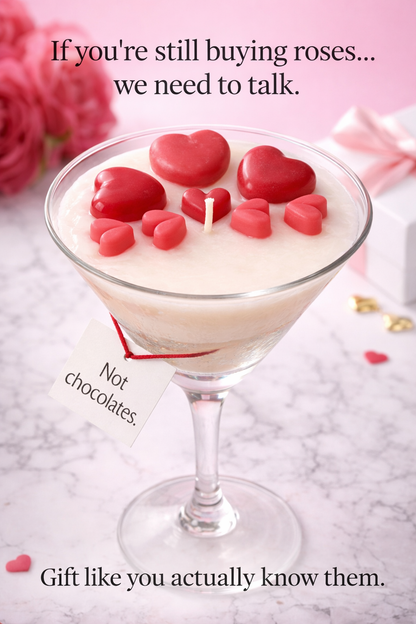 Sweetheart Martini Candle